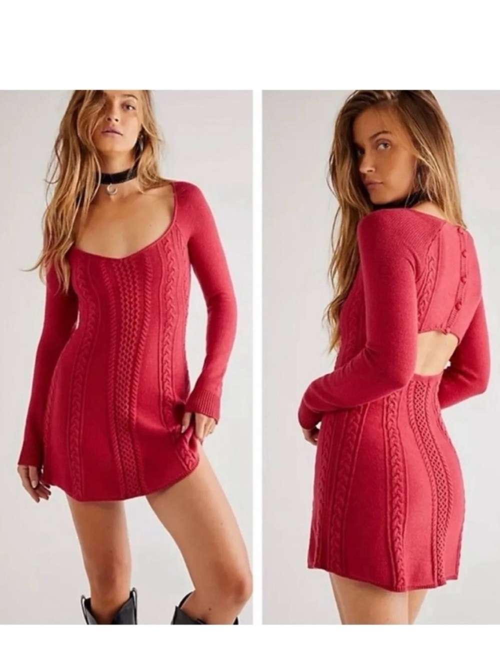 Free People Long Sleeve Mini Dress